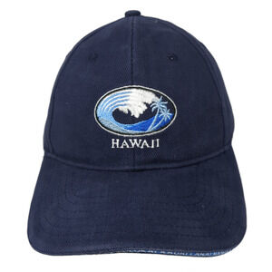 Hawaii Strapback Baseball Cap Blue One Size 6 Panel Surfware Hawaiian Classics